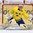 LUCERNE, SWITZERLAND - APRIL 18: Sweden's Felix Sandstrom #29 reaches out to make a glove save during preliminary round action against Germany at the 2015 IIHF Ice Hockey U18 World Championship. (Photo by Matt Zambonin/HHOF-IIHF Images)

